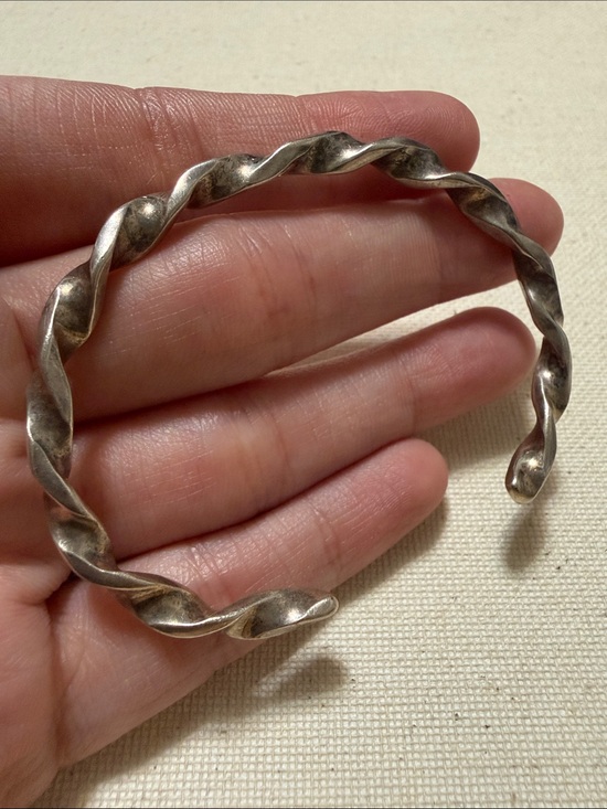 Sterling Jewelry - Sterling Silver Twisted Open Cuff Bracelet Not marked